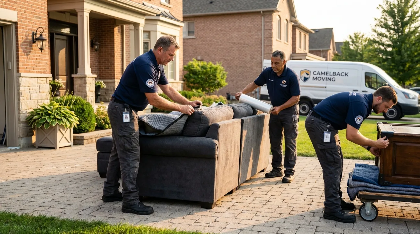 Large estate moving crew wrapping furniture in Winnemucca, NV